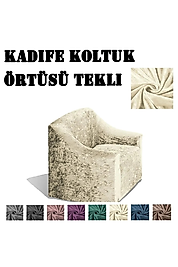 kadife koltuk ,kanepe,çekyat örtüsü,koltuk kılıfı TEKLİ Krem