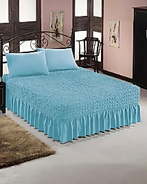 Etekli Çarşaf Yatak Örtüsü Bürümcük Kumaş Lastikli Esnek (1 Adet)