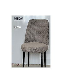 Jakarlı kumaş ilmek Desen oval sandalye kılıfı. Lastikli, yıkanabilir, esnek sandalye örtüsü (1 adet) vizon