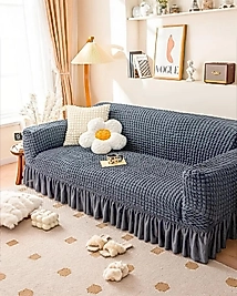 Bürümcük Lastikli Kanepe Örtüsü Likralı Koltuk Örtüsü 3lü