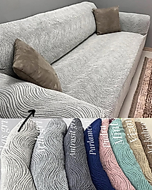 su yolu desen Koltuk örtüsü, koltuk kılıfı, lastikli 3 kişilik (1 Adet)
