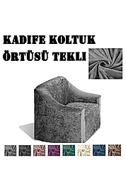 kadife koltuk ,kanepe,çekyat örtüsü,koltuk kılıfı TEKLİ Gri