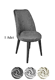 kadife kumaş oval sandalye kılıfı,sandalye örtüsü 1 adet Antrasit
