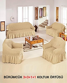 Bürümcük Koltuk ,kanepe , Çekyat Örtüsü, Lastikli Koltuk Kılıfı 3311TAKIM