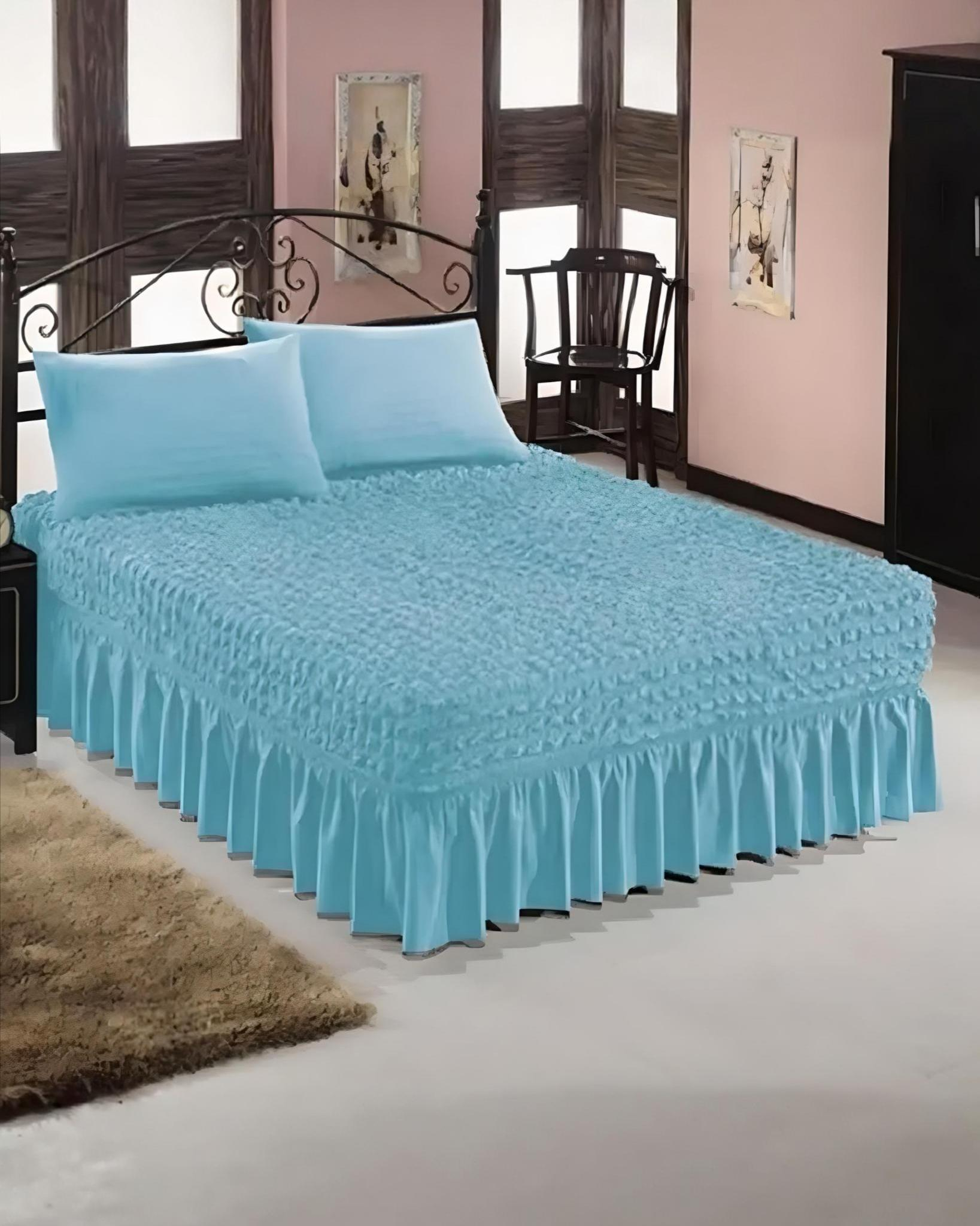 Etekli Çarşaf Yatak Örtüsü Bürümcük Kumaş Lastikli Esnek (1 Adet)