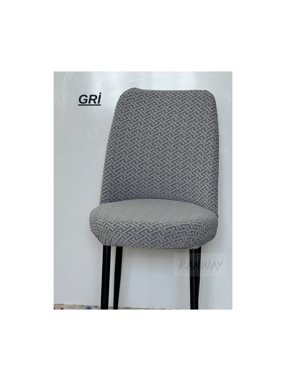 Jakarlı kumaş ilmek Desen oval sandalye kılıfı. Lastikli, yıkanabilir, esnek sandalye örtüsü (6 adet)