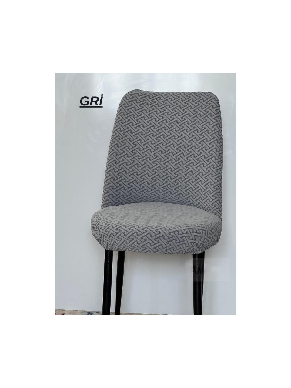 Jakarlı kumaş ilmek Desen oval sandalye kılıfı. Lastikli, yıkanabilir, esnek sandalye örtüsü (1 adet)