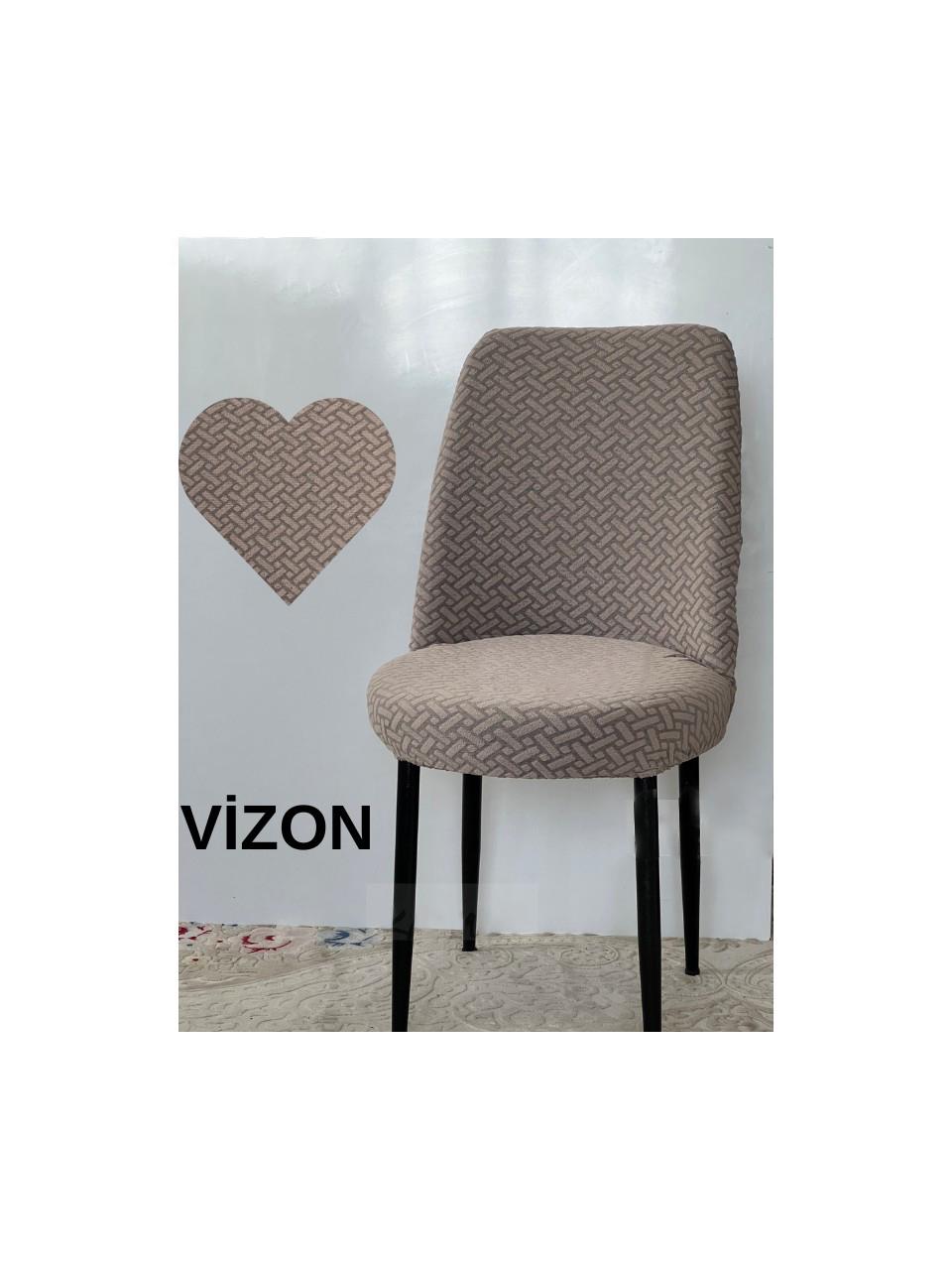 Tuğla Desen Oval Sandalye Kılıfı Likralı Esnek Yıkanabilir Lastikli Sandalye Örtüsü (1 Adet )