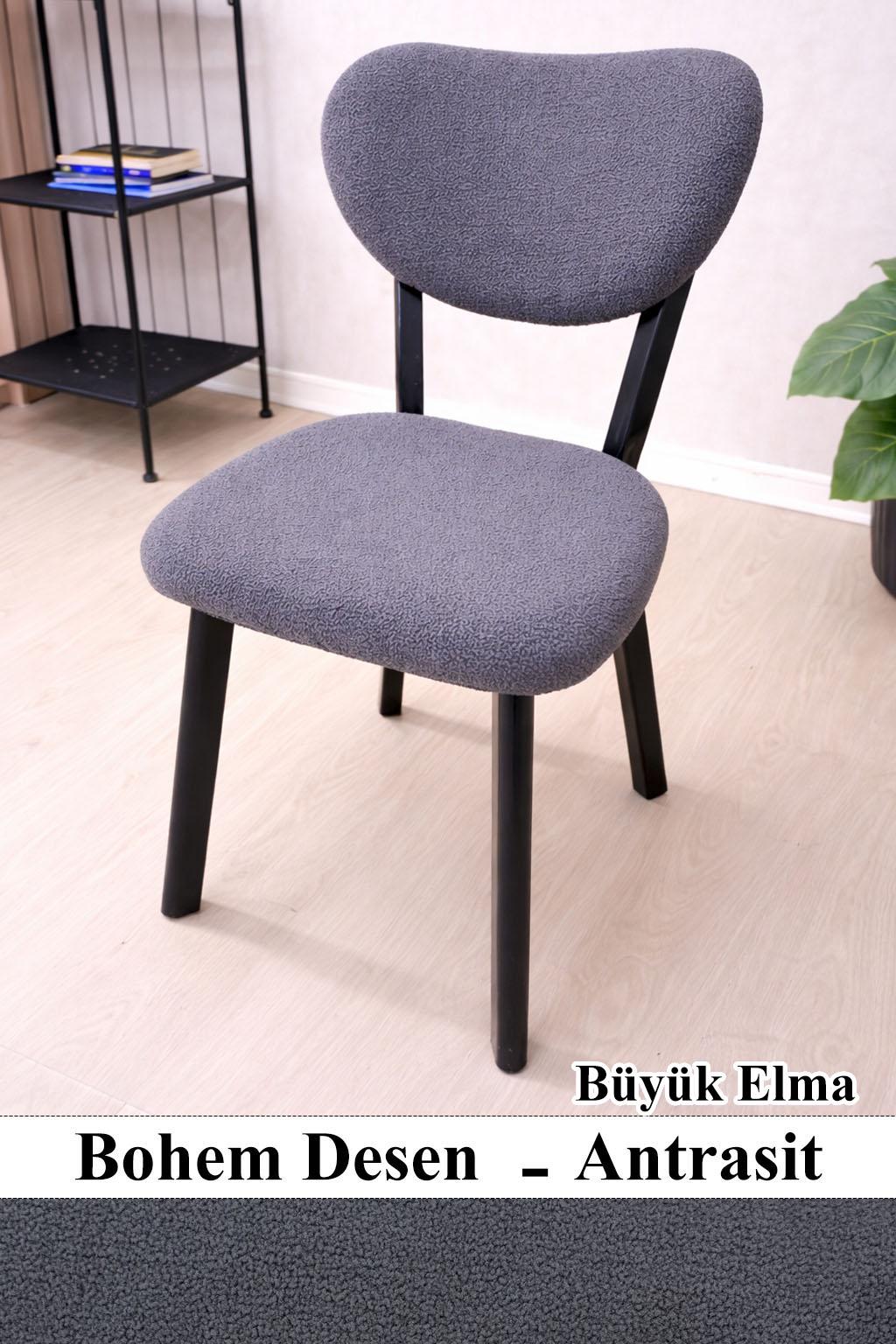 A Kalite Elma sandalye kılıfı bohem Desen sandalye kılıfı esnek kumaş lastikli 2 parça